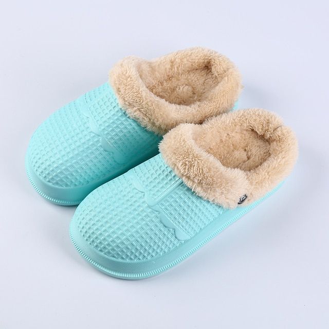 OCW Women Comfortable Lightweight Warm Fur Waterproof Home Winter Slippers OCWShoes