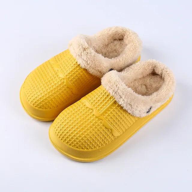 OCW Women Comfortable Lightweight Warm Fur Waterproof Home Winter Slippers OCWShoes