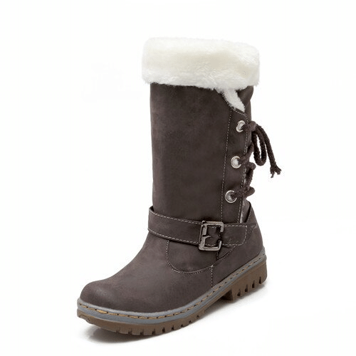 OCW Women Mid-Calf Comfortable Warm Fur Winter Boots OCWShoes