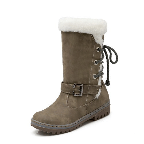OCW Women Mid-Calf Comfortable Warm Fur Winter Boots OCWShoes