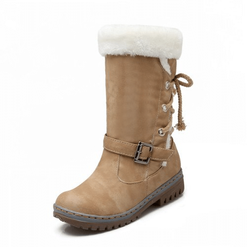 OCW Women Mid-Calf Comfortable Warm Fur Winter Boots OCWShoes
