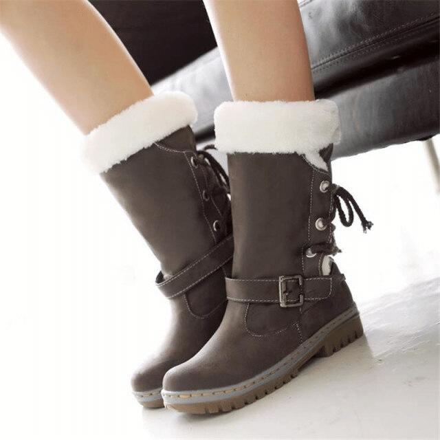 OCW Women Mid-Calf Comfortable Warm Fur Winter Boots OCWShoes