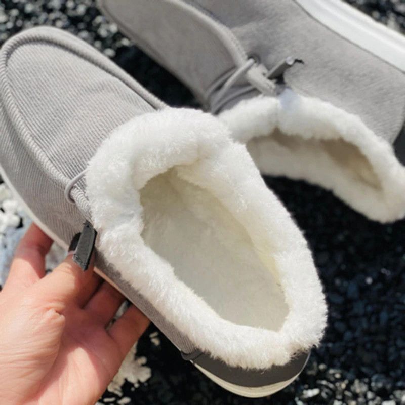 Women Casual Fashion Warm Plush Velvet Flat Fluffy Shoes For Winter OCWShoes