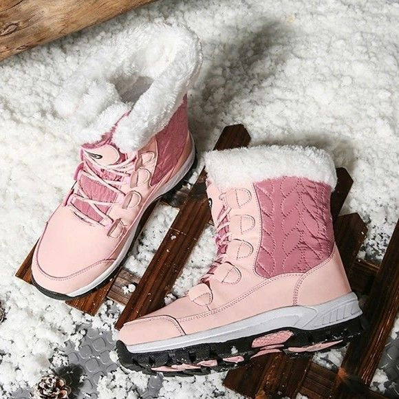 OCW Women Anti-slip Fur Warm Waterproof Snow Boots OCWShoes