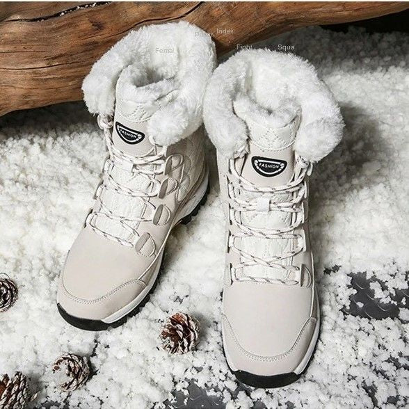 OCW Women Anti-slip Fur Warm Waterproof Snow Boots OCWShoes