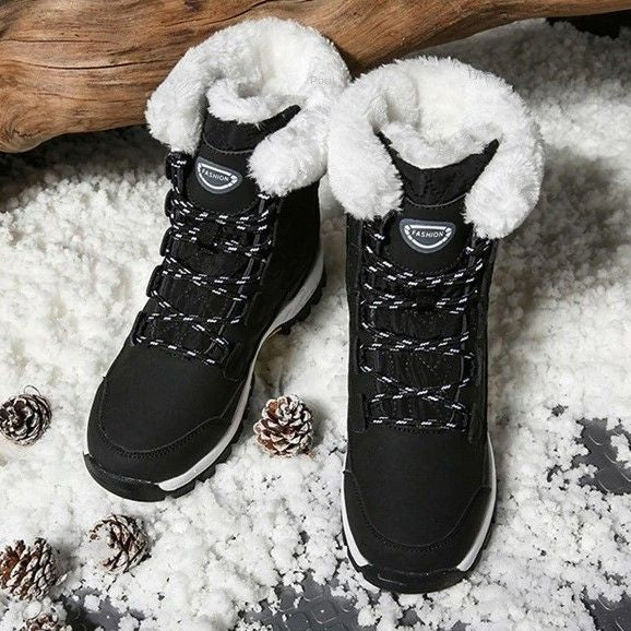 OCW Women Anti-slip Fur Warm Waterproof Snow Boots OCWShoes