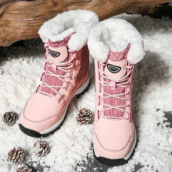 OCW Women Anti-slip Fur Warm Waterproof Snow Boots OCWShoes