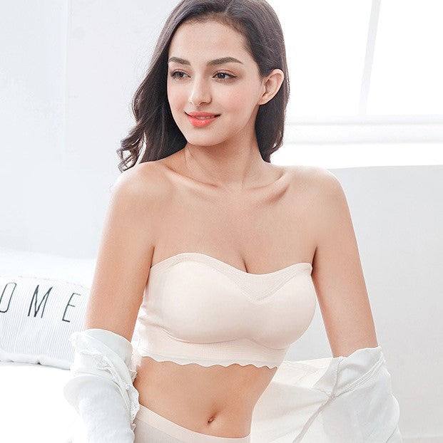 OCW Bra Detachable Straps Wavy Underline Seamless Non-slip Multiway Weaing Plus Size Lingerie OCWShoes
