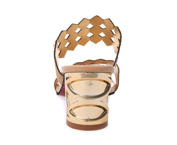 OCW Chunky Heel Sandals For Women Comfy Rhinestone Light Fashionable Footwear OCWShoes