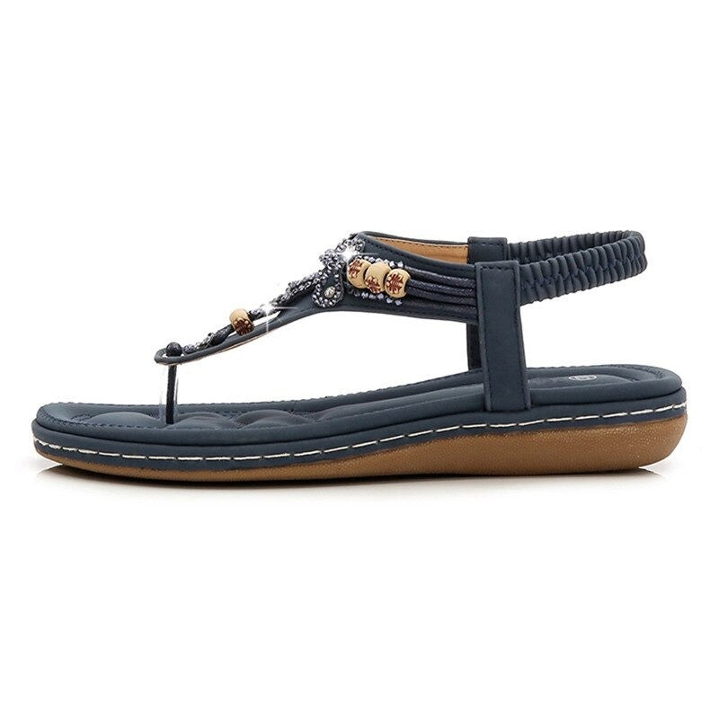 OCW Bohemian Women Fashion Crystal Rhinestone Slippers Casual Non-slip Sandals