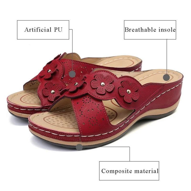 OCW Women Soft Leather Comfortable Vintage Sandals OCWShoes