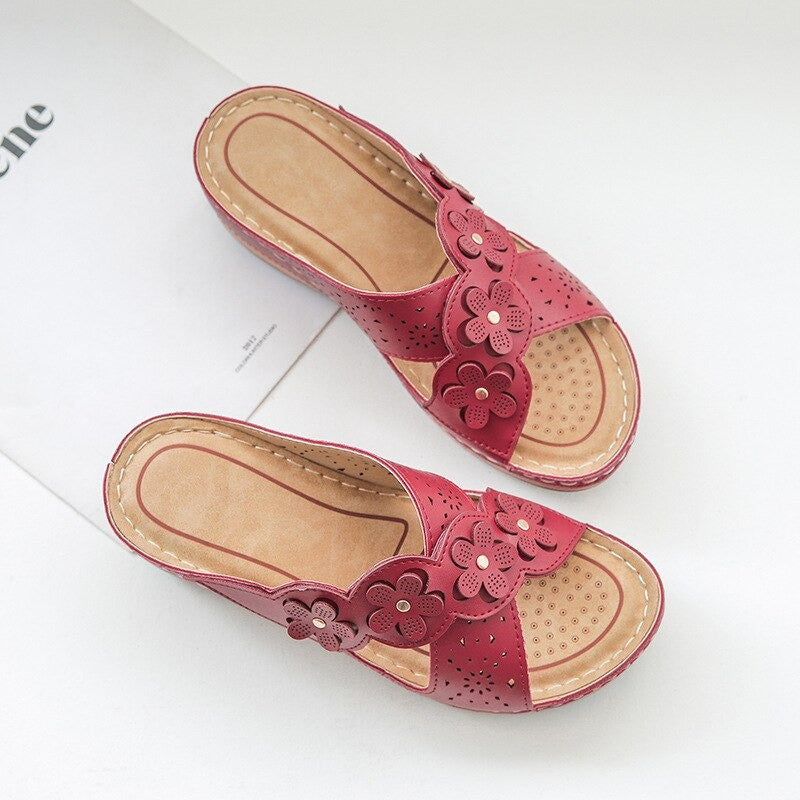 OCW Women Soft Leather Comfortable Vintage Sandals OCWShoes