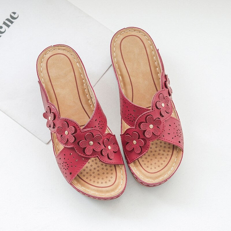 OCW Women Soft Leather Comfortable Vintage Sandals OCWShoes