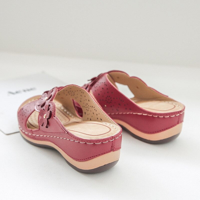 OCW Women Soft Leather Comfortable Vintage Sandals OCWShoes