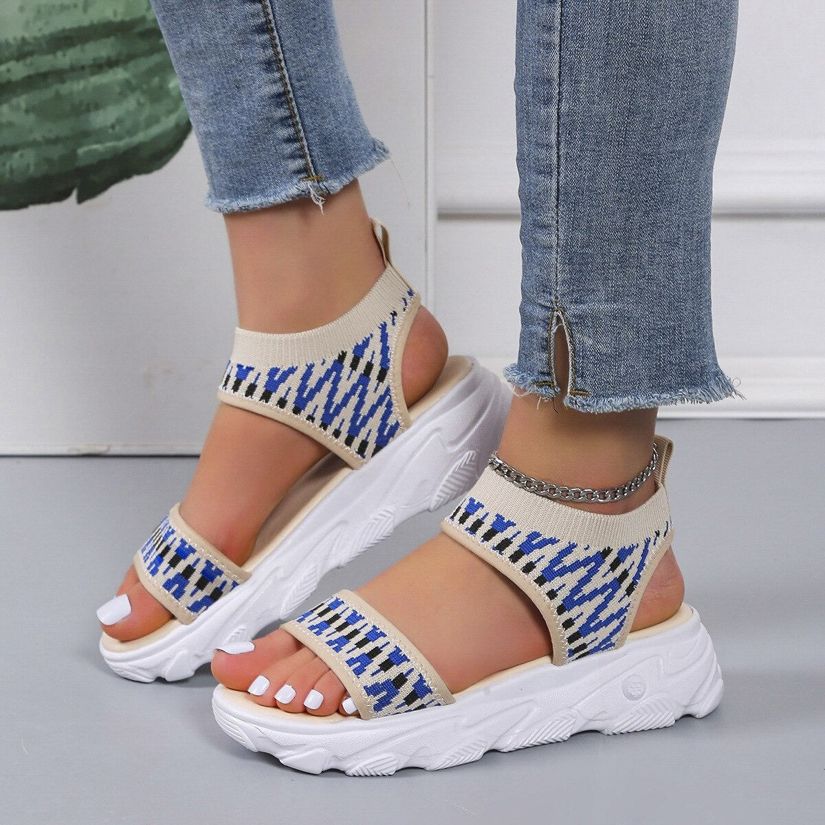 OCW Sports Sandals For Women Summer Thick Bottom Beach Casual OCWShoes