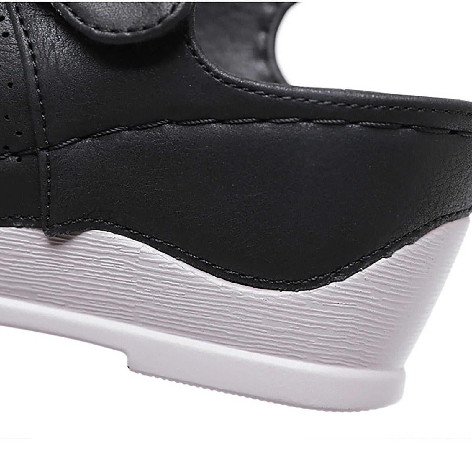 OCW Women Casual Open Peep Toe Sandals Breathable Hollow Hook Loop Wedge Comfortable OCWShoes