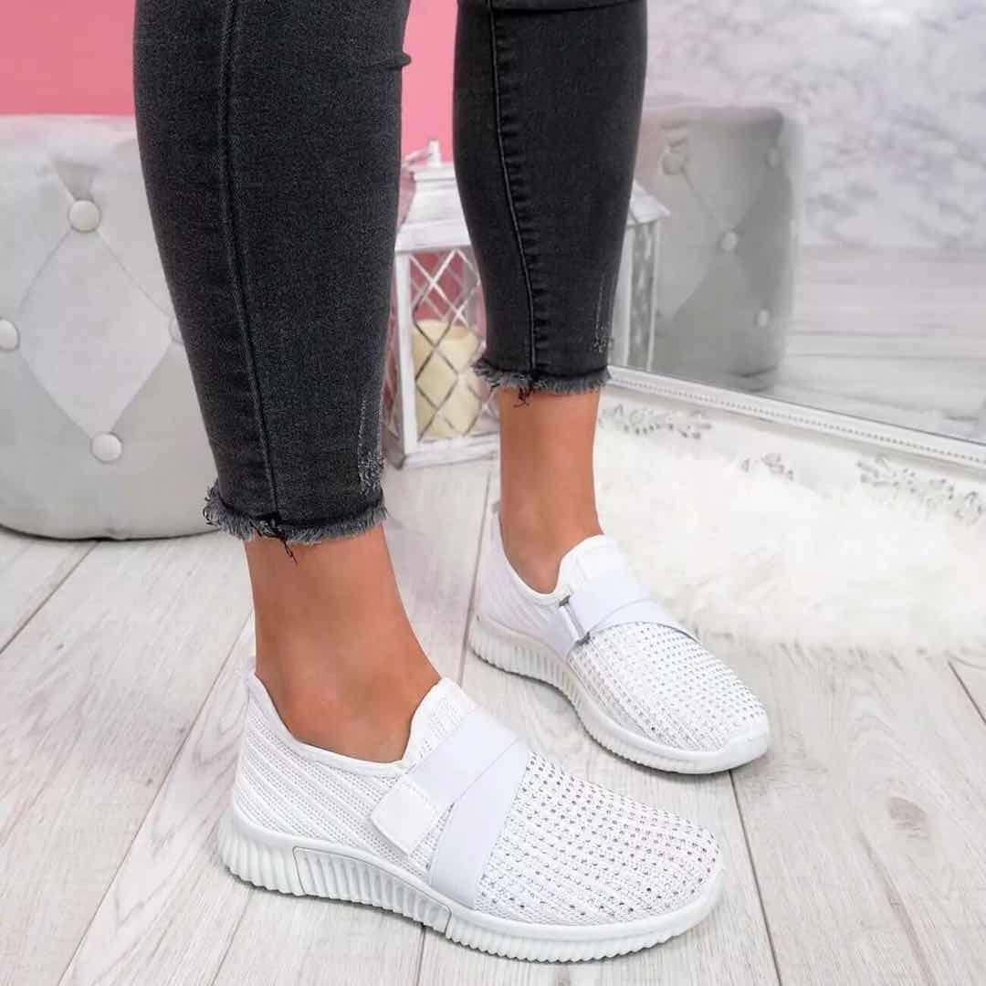 OCW Mesh Hollow Out Sneakers Breathable Hook Loop Walking For Women Comfy OCWShoes