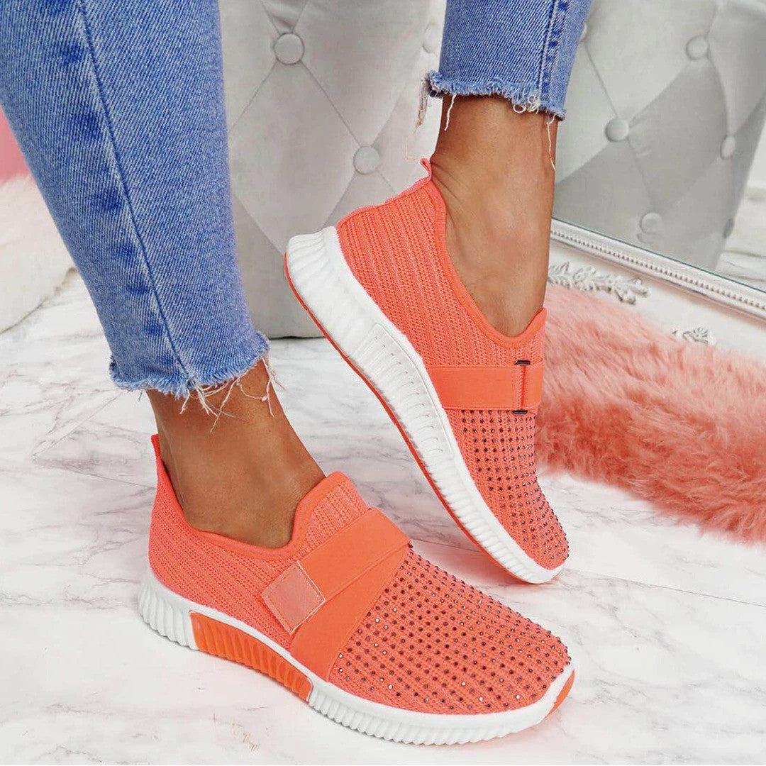OCW Mesh Hollow Out Sneakers Breathable Hook Loop Walking For Women Comfy OCWShoes