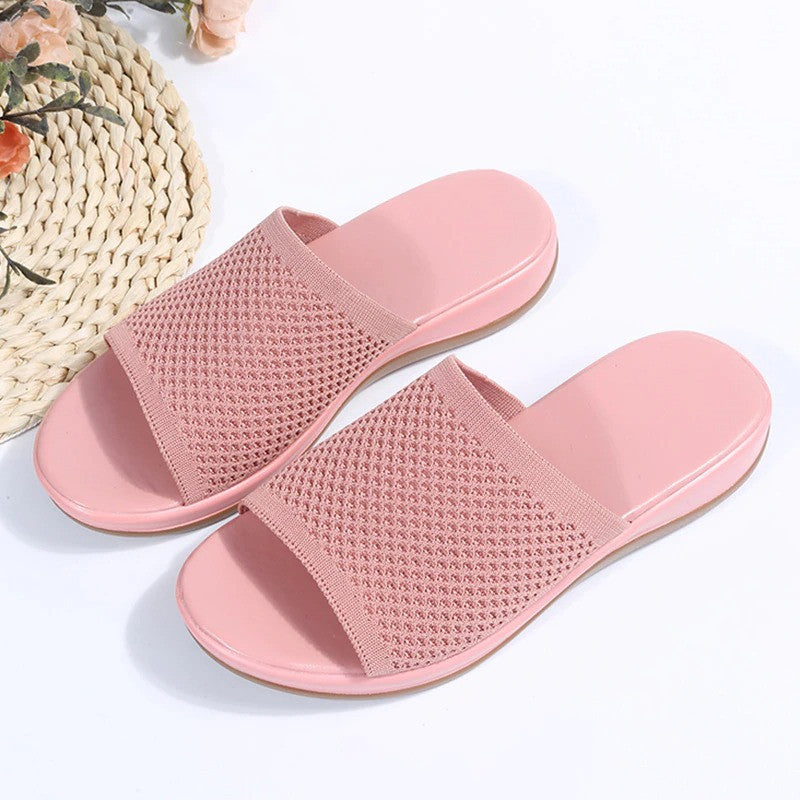 OCW Sandals For Women Low Heels Elegant Breathable Soft Soles Slippers OCWShoes