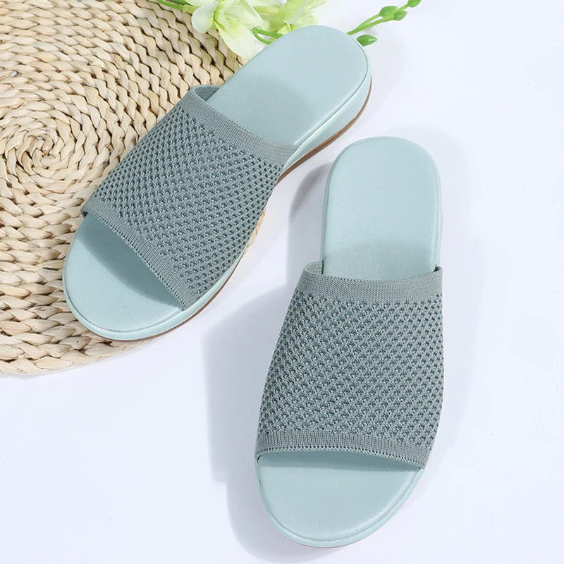 OCW Sandals For Women Low Heels Elegant Breathable Soft Soles Slippers OCWShoes