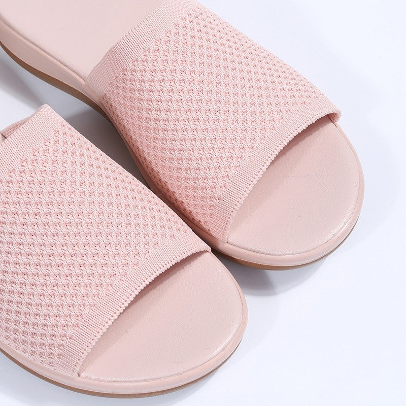 OCW Sandals For Women Low Heels Elegant Breathable Soft Soles Slippers OCWShoes