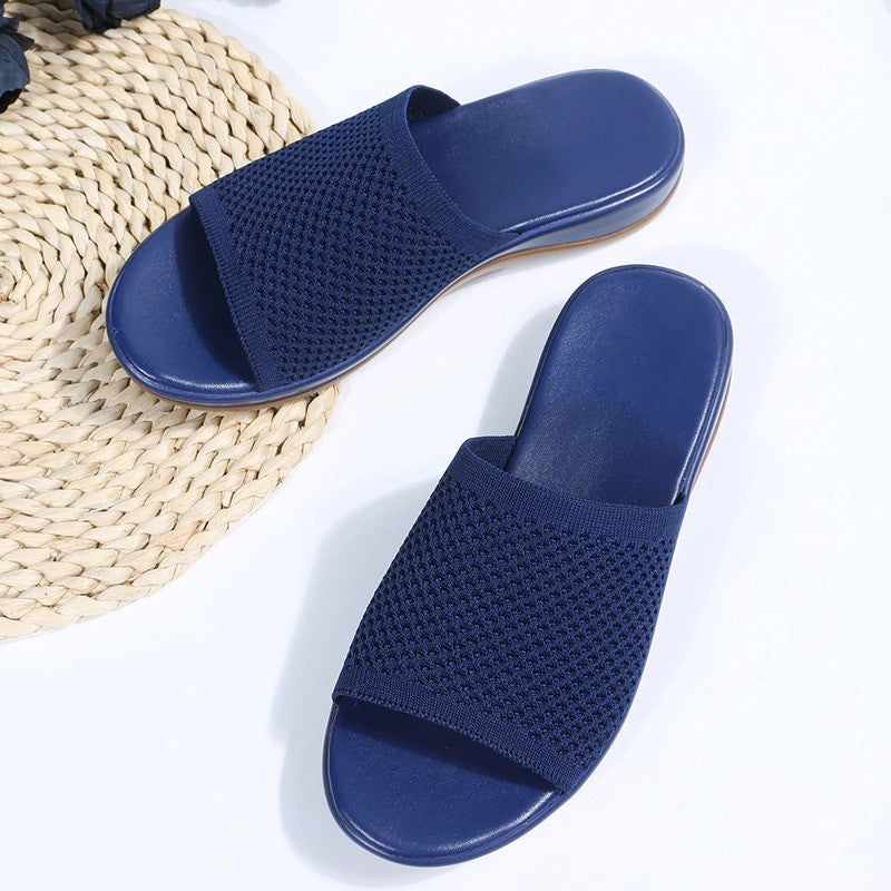 OCW Sandals For Women Low Heels Elegant Breathable Soft Soles Slippers OCWShoes