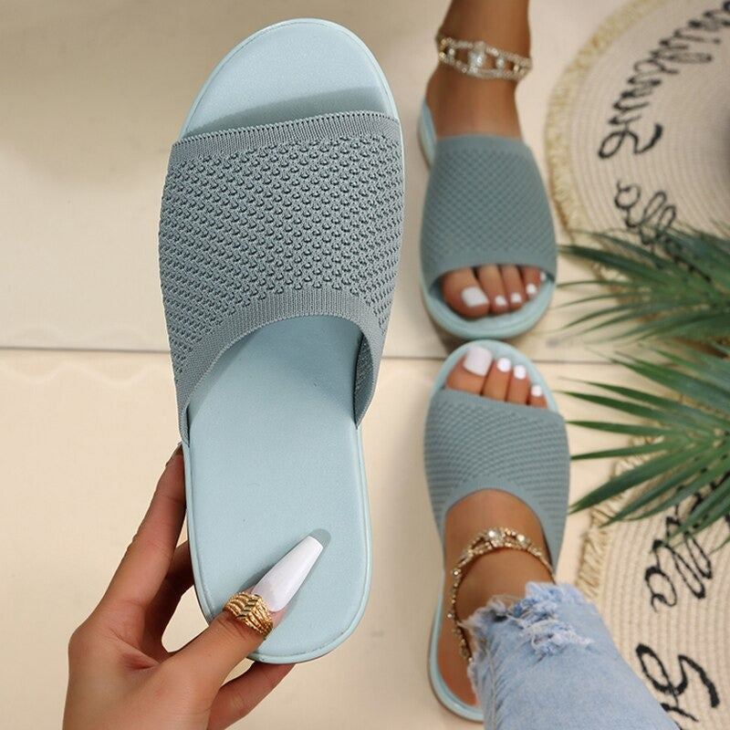 OCW Sandals For Women Low Heels Elegant Breathable Soft Soles Slippers OCWShoes