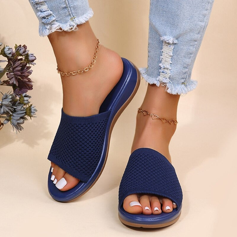 OCW Sandals For Women Low Heels Elegant Breathable Soft Soles Slippers OCWShoes