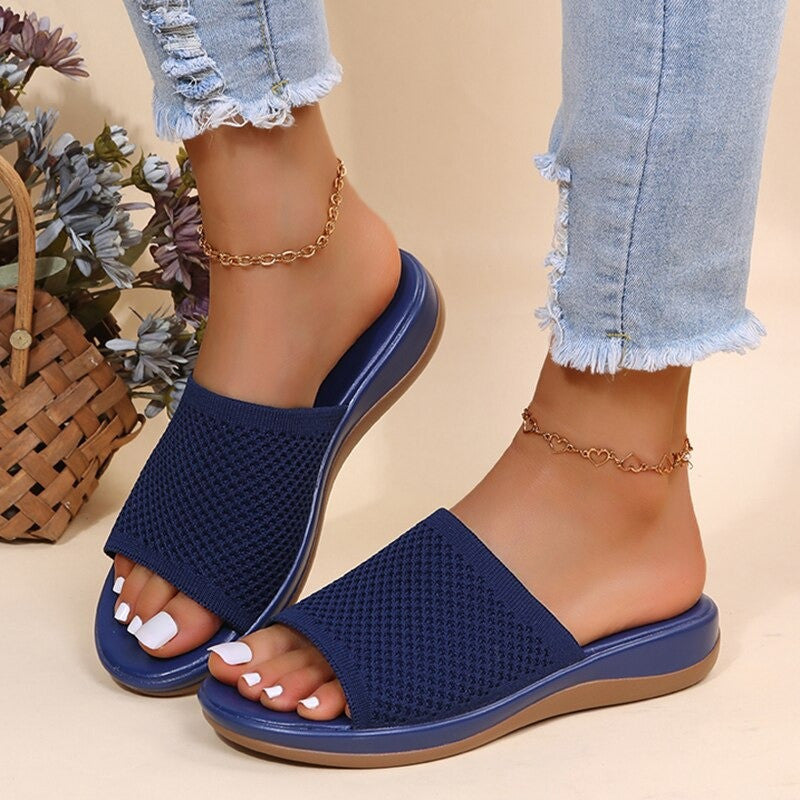 OCW Sandals For Women Low Heels Elegant Breathable Soft Soles Slippers OCWShoes