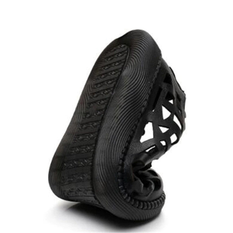 OCW Summer Leather Hollow Women Shoes Sandals Casual Flat Soft Sole Comfortable Sandals OCWShoes