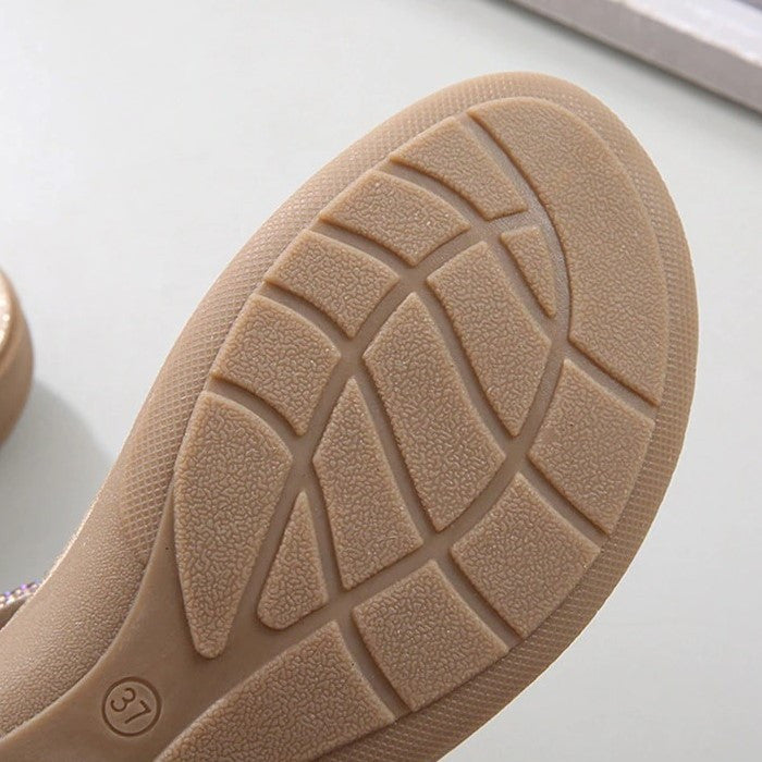 OCW Best Sandals For Women Crystals Cushiony Footbed Skin-friendly Trendy Summer Footwear OCWShoes