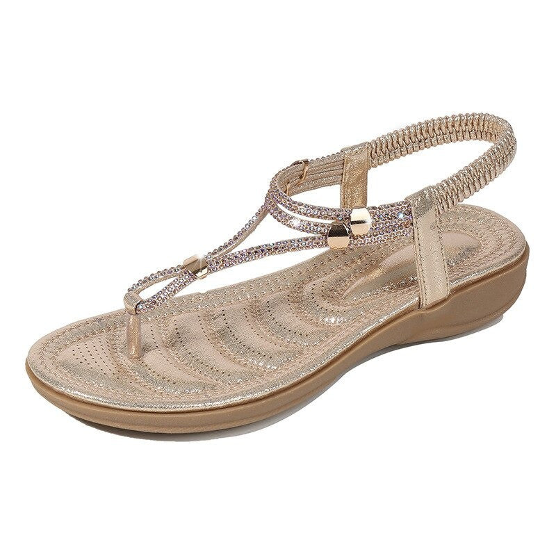 OCW Best Sandals For Women Crystals Cushiony Footbed Skin-friendly Trendy Summer Footwear OCWShoes