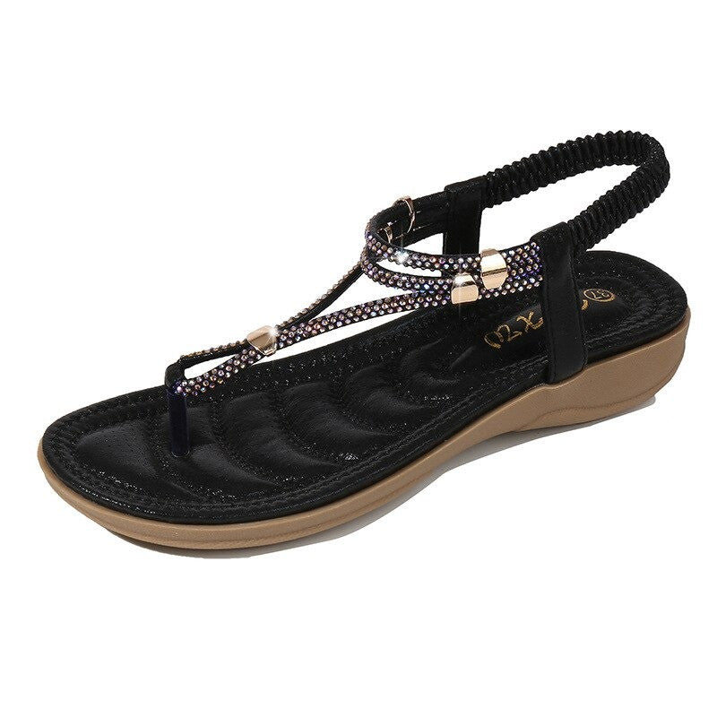 OCW Best Sandals For Women Crystals Cushiony Footbed Skin-friendly Trendy Summer Footwear OCWShoes