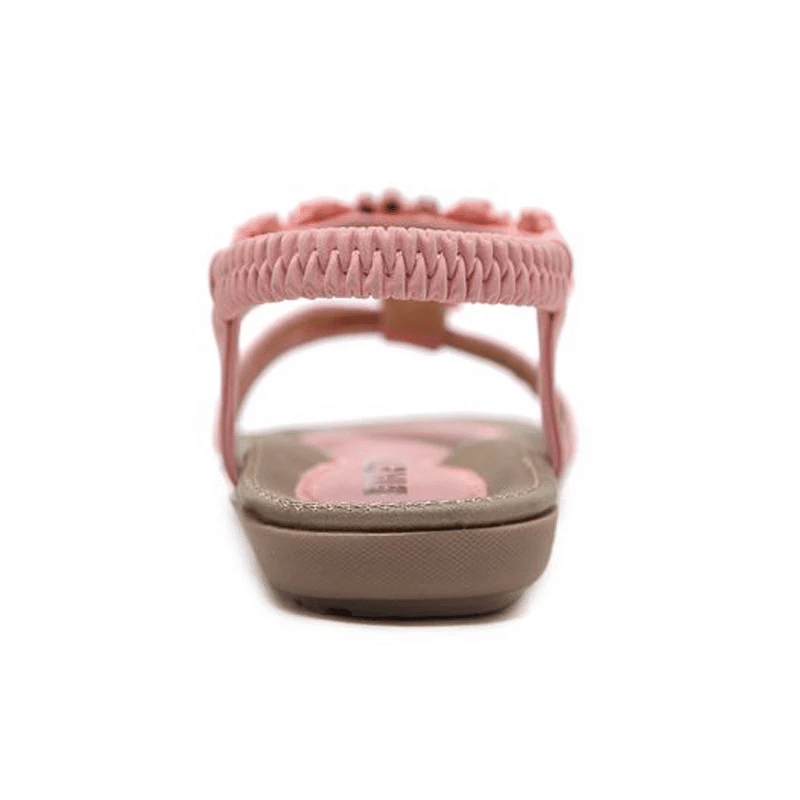 OCW Best Sandals For Walking Women Flower Band Flat Ankle Support Trendy Summer OCWShoes