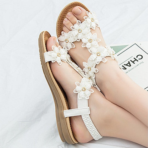 OCW Sandals For Women Floral Comfy Ankle Strap Supportive Sole Outdoor Summer OCWShoes