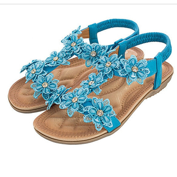 OCW Sandals For Women Floral Comfy Ankle Strap Supportive Sole Outdoor Summer OCWShoes