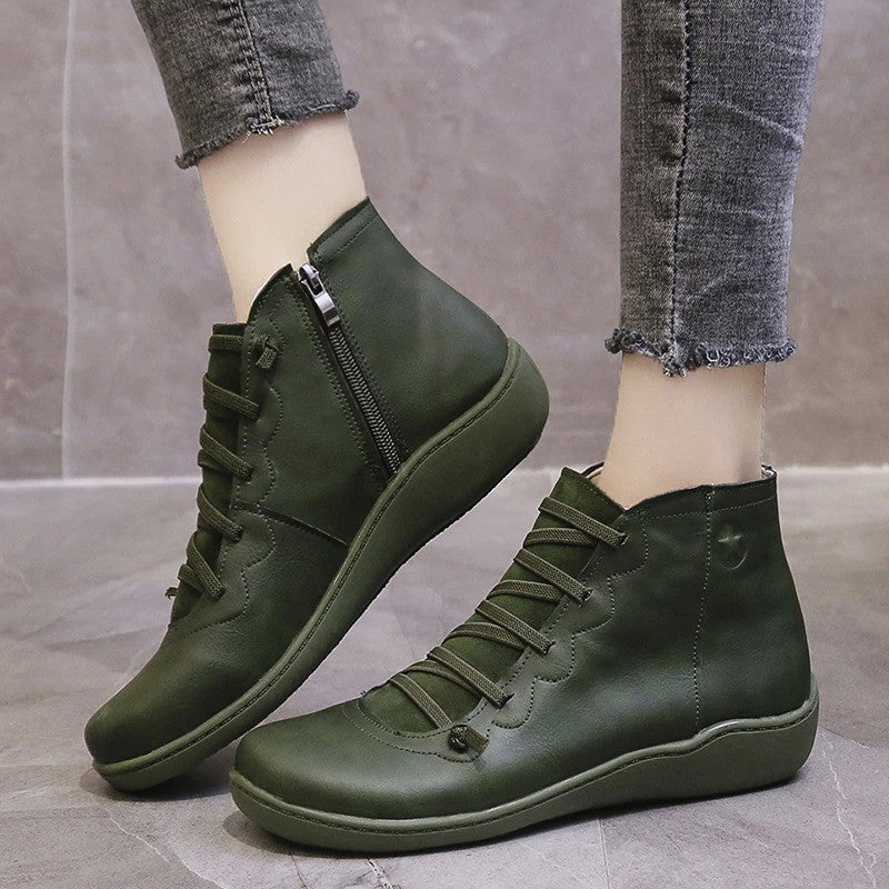 Women Orthopedic Boots Leather Waterproof Vintage Keep Warm OCWShoes