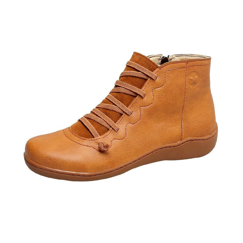Women Orthopedic Boots Leather Waterproof Vintage Keep Warm OCWShoes