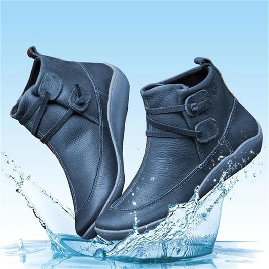 Women Snow Ankle Boots Leather Winter Orthopedic Shoes OCWShoes