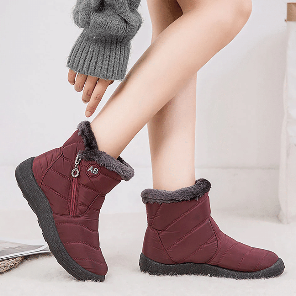 Fur Lined Snow Boots Women Outdoor Orthopedic Shoes OCWShoes