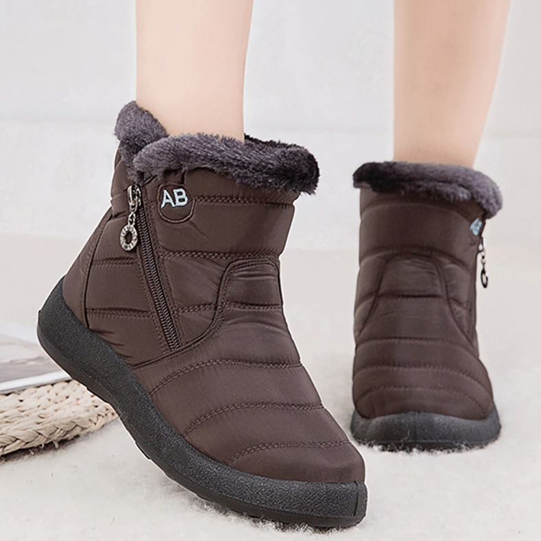 Fur Lined Snow Boots Women Outdoor Orthopedic Shoes OCWShoes