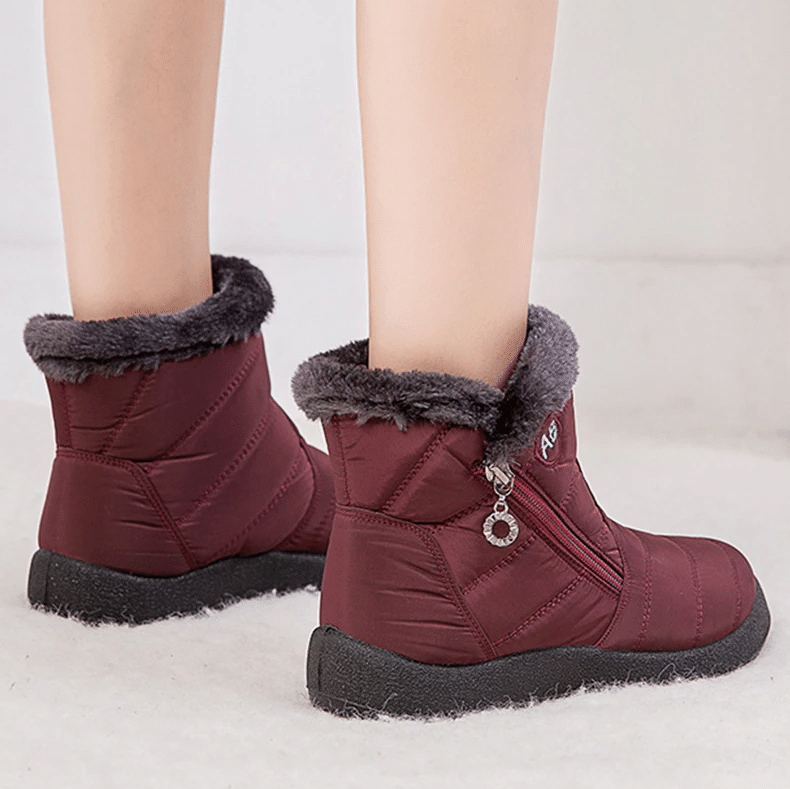 Fur Lined Snow Boots Women Outdoor Orthopedic Shoes OCWShoes