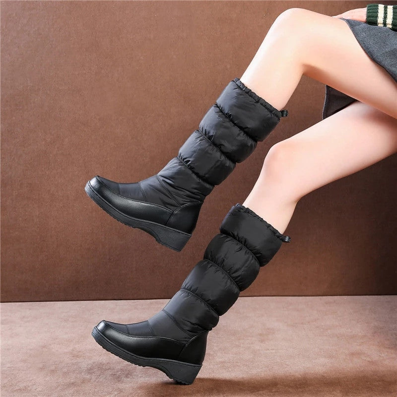 OCW Winter Warm Orthopedic Shoes Mid-calf Fur Snow Boots For Women OCWShoes