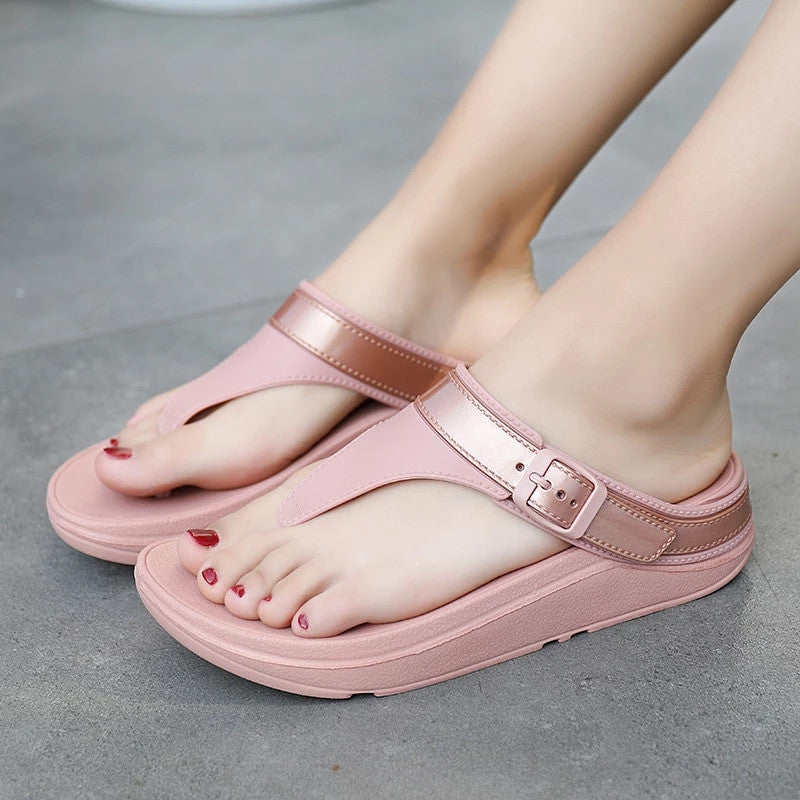 OCW Women Beach Flip-flops Casual Wedge Sandals OCWShoes