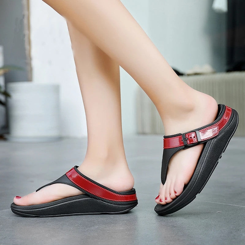OCW Women Beach Flip-flops Casual Wedge Sandals OCWShoes