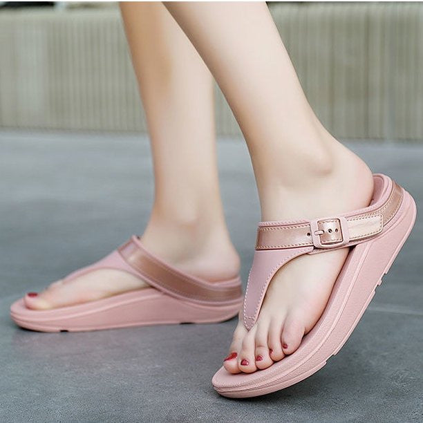 OCW Women Beach Flip-flops Casual Wedge Sandals OCWShoes