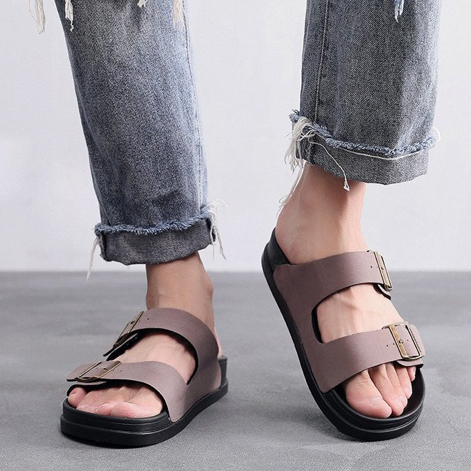 OCW Men Waterproof Orthopedic Sandals Buckle Arch Support Beach Slides OCWShoes