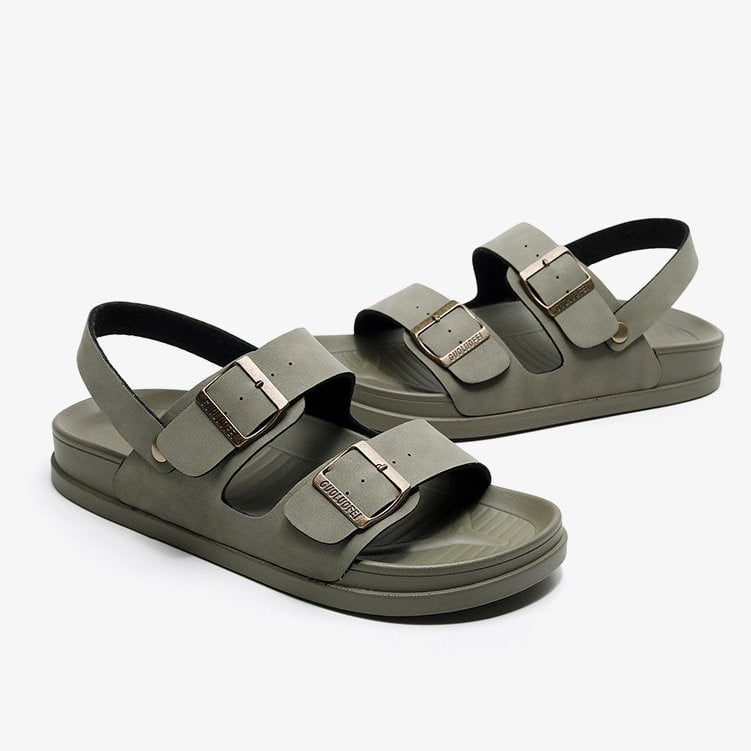 OCW Men Waterproof Orthopedic Sandals Buckle Arch Support Beach Slides OCWShoes