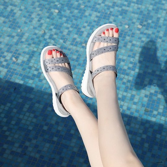 OCW Women Orthopedic Sandals Arch Support Comfy Ankle Strap Bling Sandals