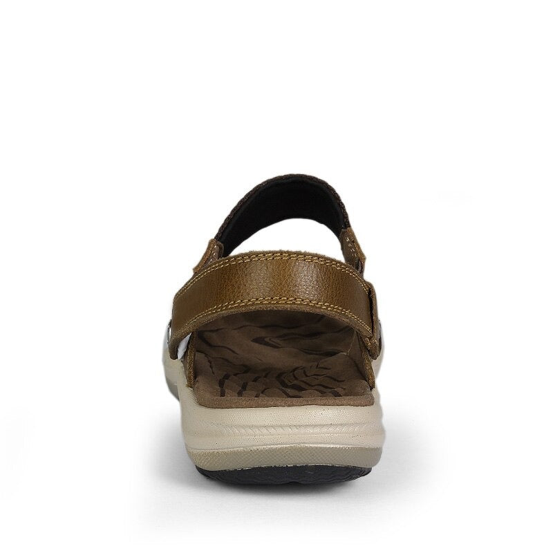 OCW Orthopedic Men Sandals Arch Support High-quality Leather Elastic Strap OCWShoes
